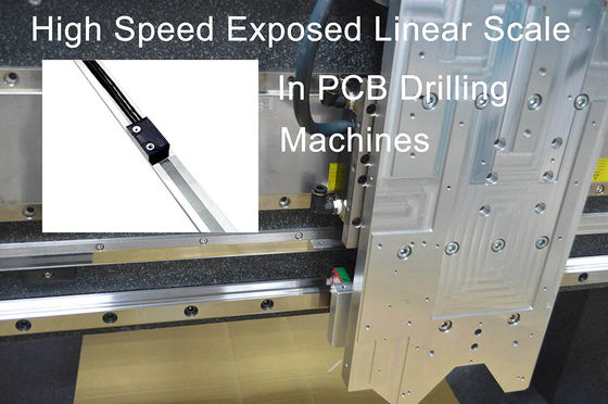 Kecepatan Terkena Grating Peralatan Pengeboran PCB Skala Linear Optik